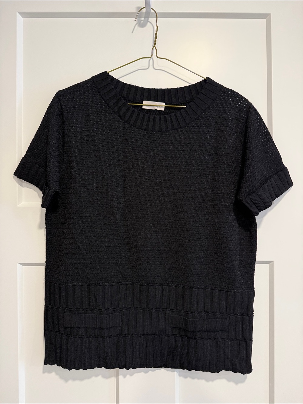 Maison Ullens Black Knit Top Made in Italy S